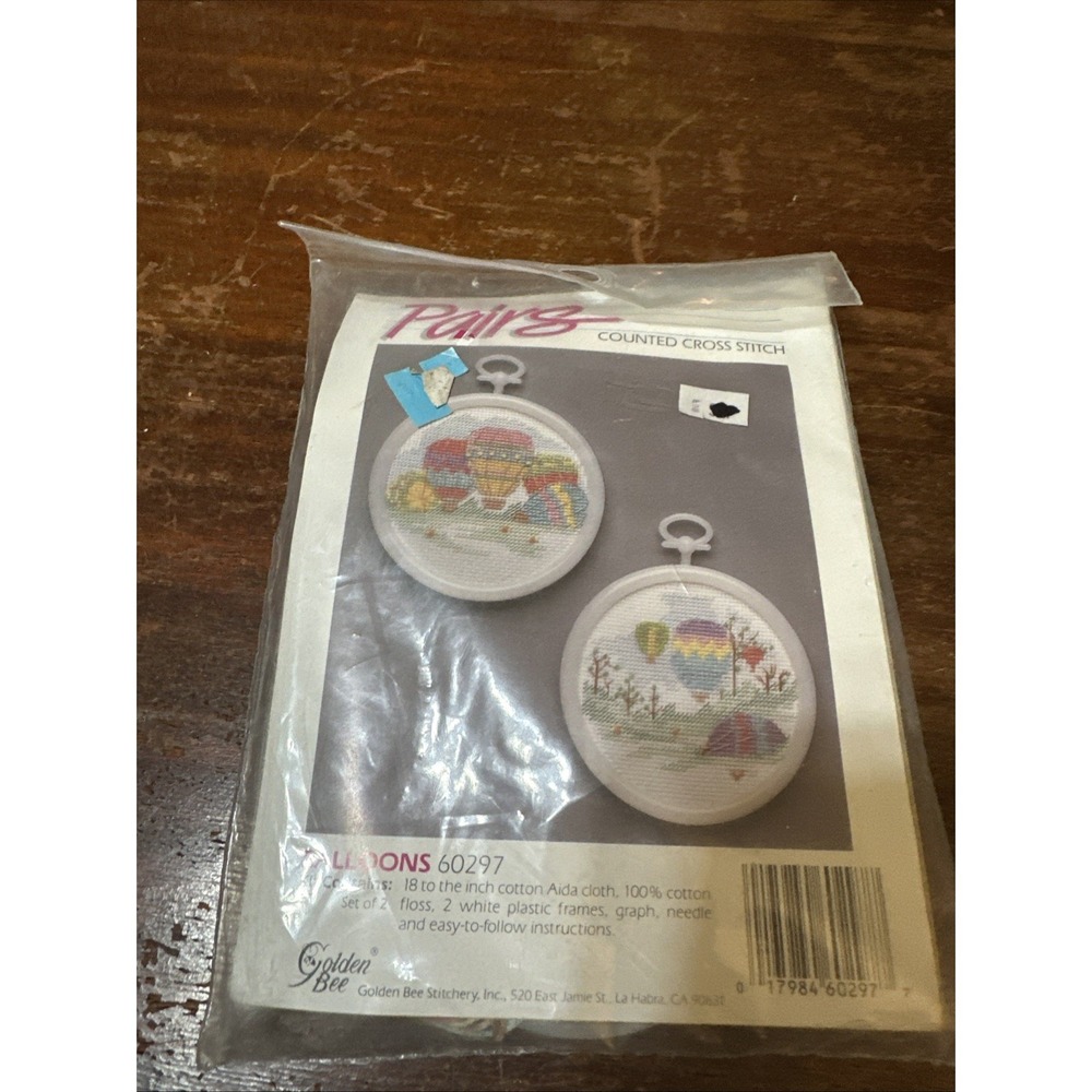 Pairs BALLOONS Counted Cross Stitch Kit framed picture 60297